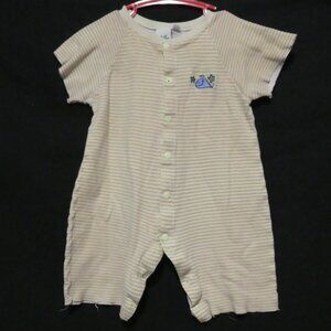 GAGOU TAGOU | 6/9 months | Striped Full Snap Button Closure Body Suit / Onesie